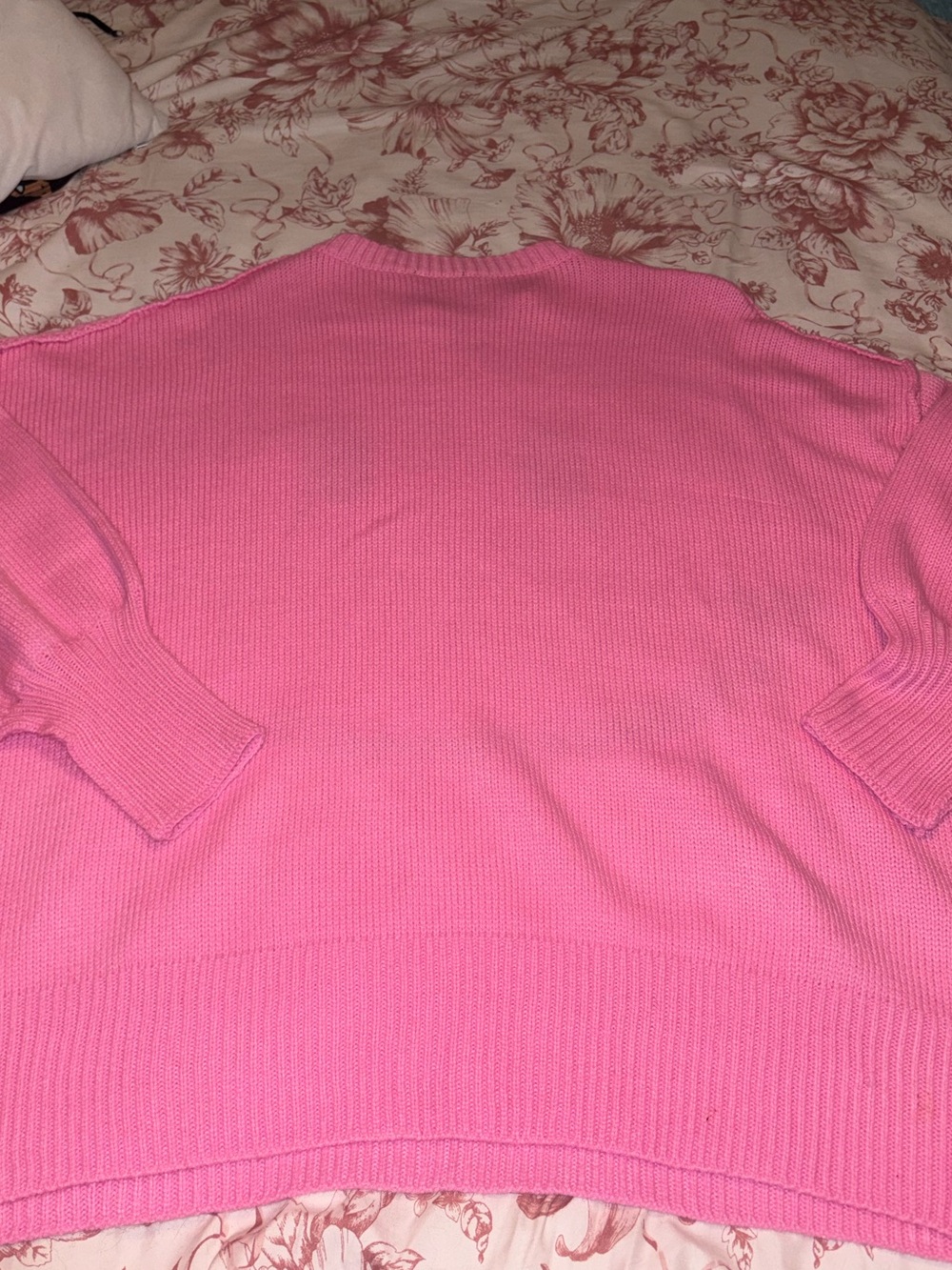 Dressed in Lala serotonin smile oversized knit in bubble gum pink - Picture 5 of 6